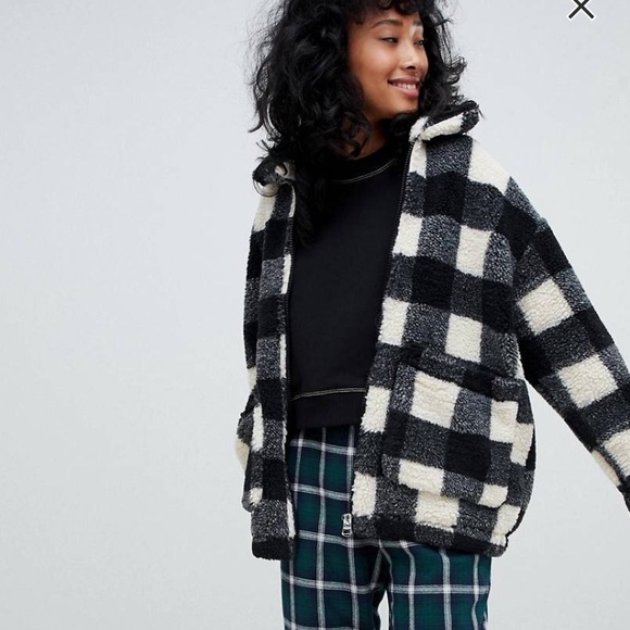 pull and bear checked jacket